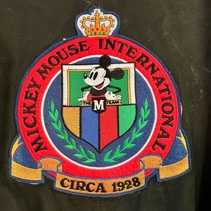 ~Vintage 90s Disney Mickey Mouse International Circa 1928 Leather Jacket Size XL